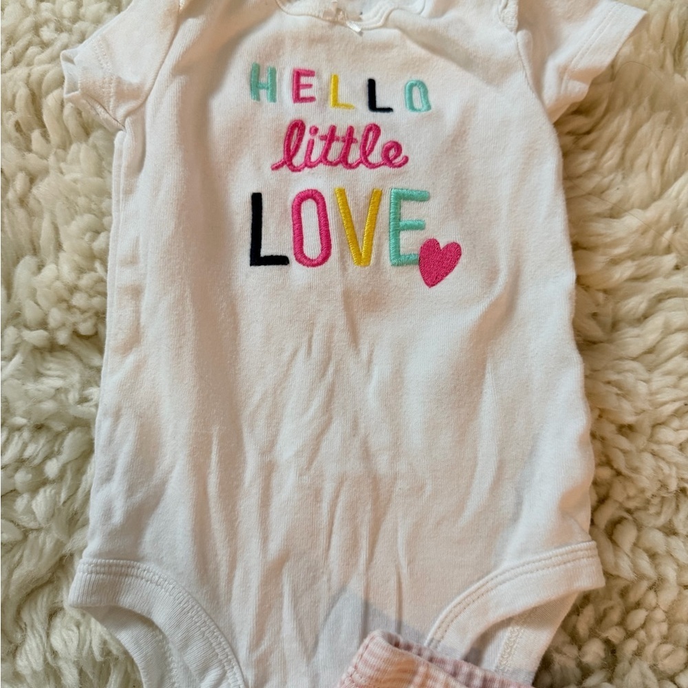 Carter's White and Pink Kids Matching Set - Picture 4 of 7